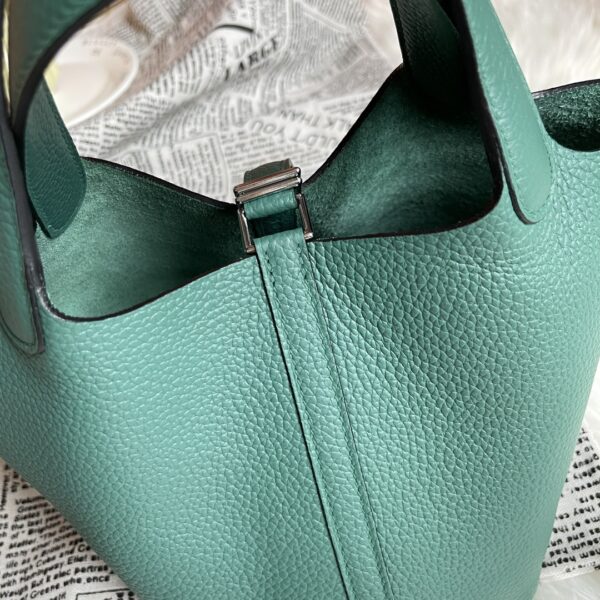 Hermes Picotin 18 Vegetable Basket Handbag - Peacock Green - Image 4